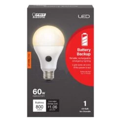 Feit LED Intellibulb A21 E26 (Medium) LED Light Bulb Soft White 60 Watt Equivalence 1 Pk