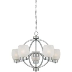 Westinghouse Brushed Nickel Gray 5 Lights Chandelier