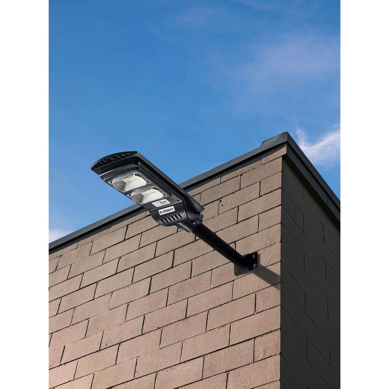 Classy Caps Motion-Sensing Solar Powered LED Black Security Light