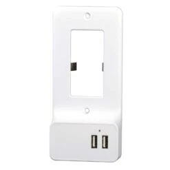 Globe Electric Medium White 1 Gang Plastic Decorator USB Wall Plate Charger 1 Pk