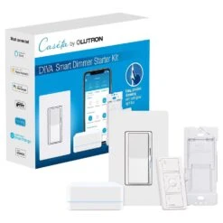 Lutron Caseta Diva White 150 W Toggle Smart-Enabled Dimmer Switch W/Remote Control 1 Pk