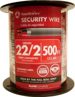 Southwire 500 Ft. 22/2 Stranded Audio Security Cable Shielded