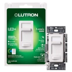 Lutron White 150W For CFL And LED / 600W For Incandescent And Halogen W 3-Way Dimmer Switch 1 Pk