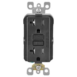 Leviton SmartlockPro 20 Amps 125 V Duplex Black GFCI Outlet 5-20R 1 Pk