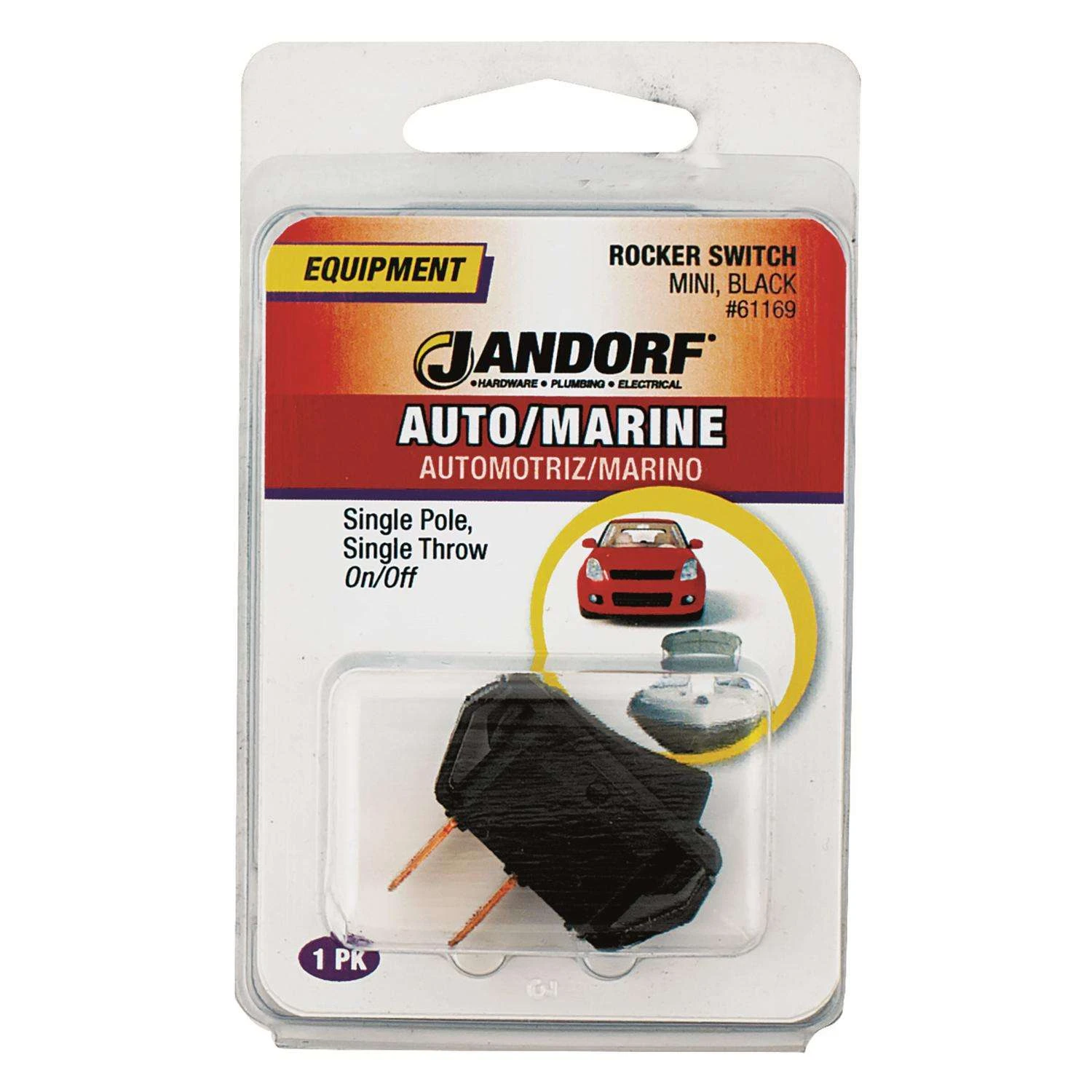 Jandorf 25 Amps Single Pole Rocker Automotive/Marine Switch Black 1 Pk - Image 2