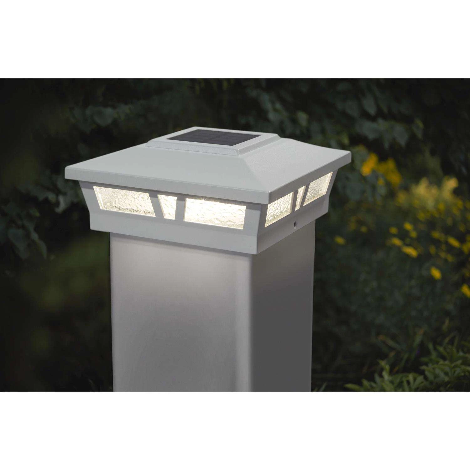 Classy Caps White Solar Powered 1 W LED Post Cap Light 2 Pk - Image 6