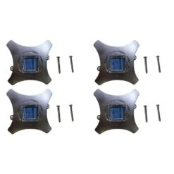 Maxsa Ninja Stars Gloss Solar Powered 1 W LED Deck Light 4 Pk
