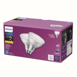 Philips PAR38 E26 (Medium) LED Floodlight Bulb Bright White 120 Watt Equivalence 2 Pk