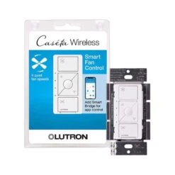 Lutron Caseta 1.5 Amps Single Pole Wireless Fan Control White 1 Pk