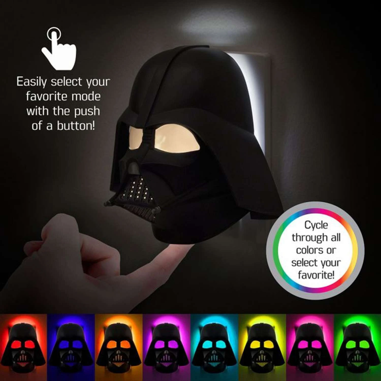 Star Wars Automatic Plug-in Darth Vader LED Color Changing Night Light - Image 4