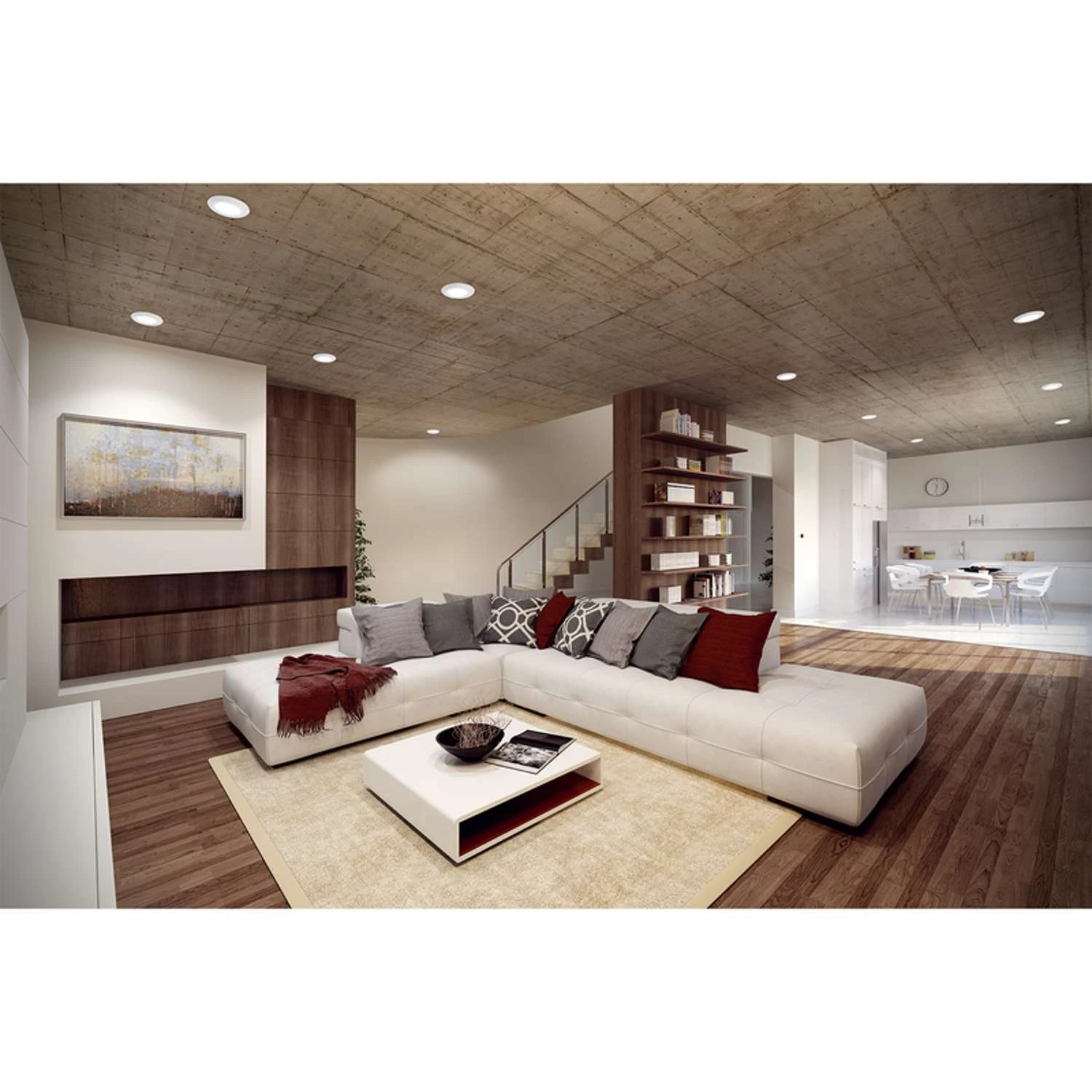 Halo BLD6 Series Matte White 6 In. W Aluminum LED Canless Recessed Downlight 10.3 W - Image 2