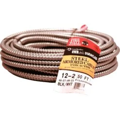 Southwire 50 Ft. 12/2 Solid Steel Armored AC Cable