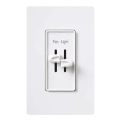 Lutron Skylark 1.5 Amps Single Pole Slide Fan Control White 1 Pk