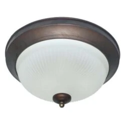 MaxLite 5.75 In. H X 5.75 In. W X 12.75 In. L Bronze/White Ceiling Fixture