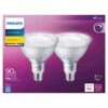 Philips PAR 38 E26 (Medium) LED Bulb Bright White 90 Watt Equivalence 2 Pk