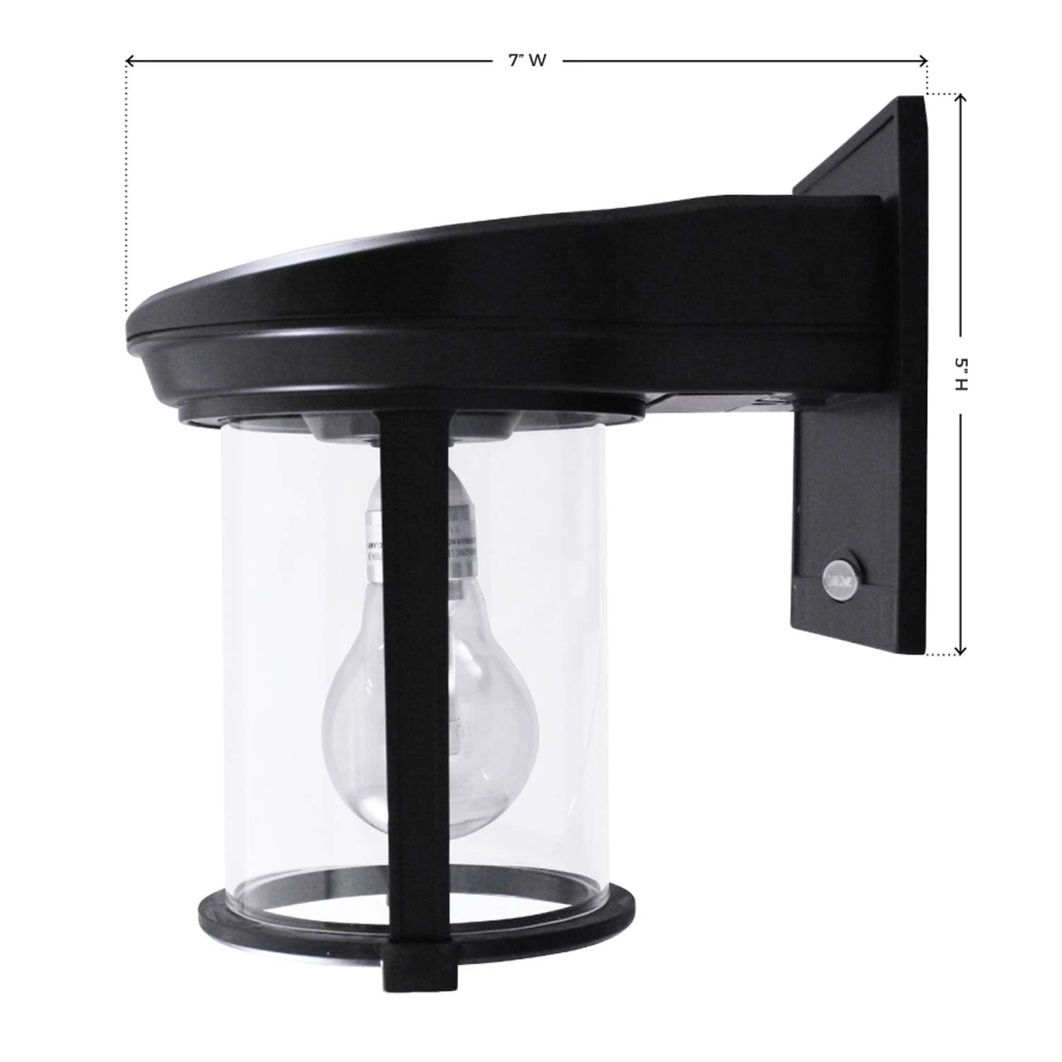 Gama Sonic Solar Coach Lantern Semi-Gloss Black Dusk To Dawn LED Wall Lantern - Image 4