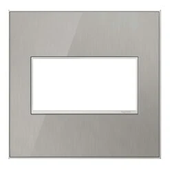 Legrand Adorne Metallic 2 Gang Die-Cast Metal Toggle Screwless Wall Plate 1 Each