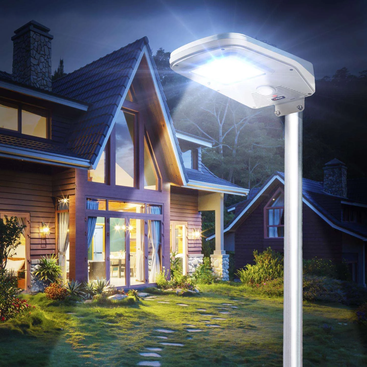 Wagan Tech Motion-Sensing Solar Powered LED Blue/Gray Security Light - Image 5