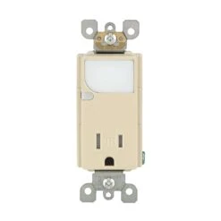 Leviton Decora 15 Amps 125 V Ivory Outlet/Guide Light 5-15R 1 Pk