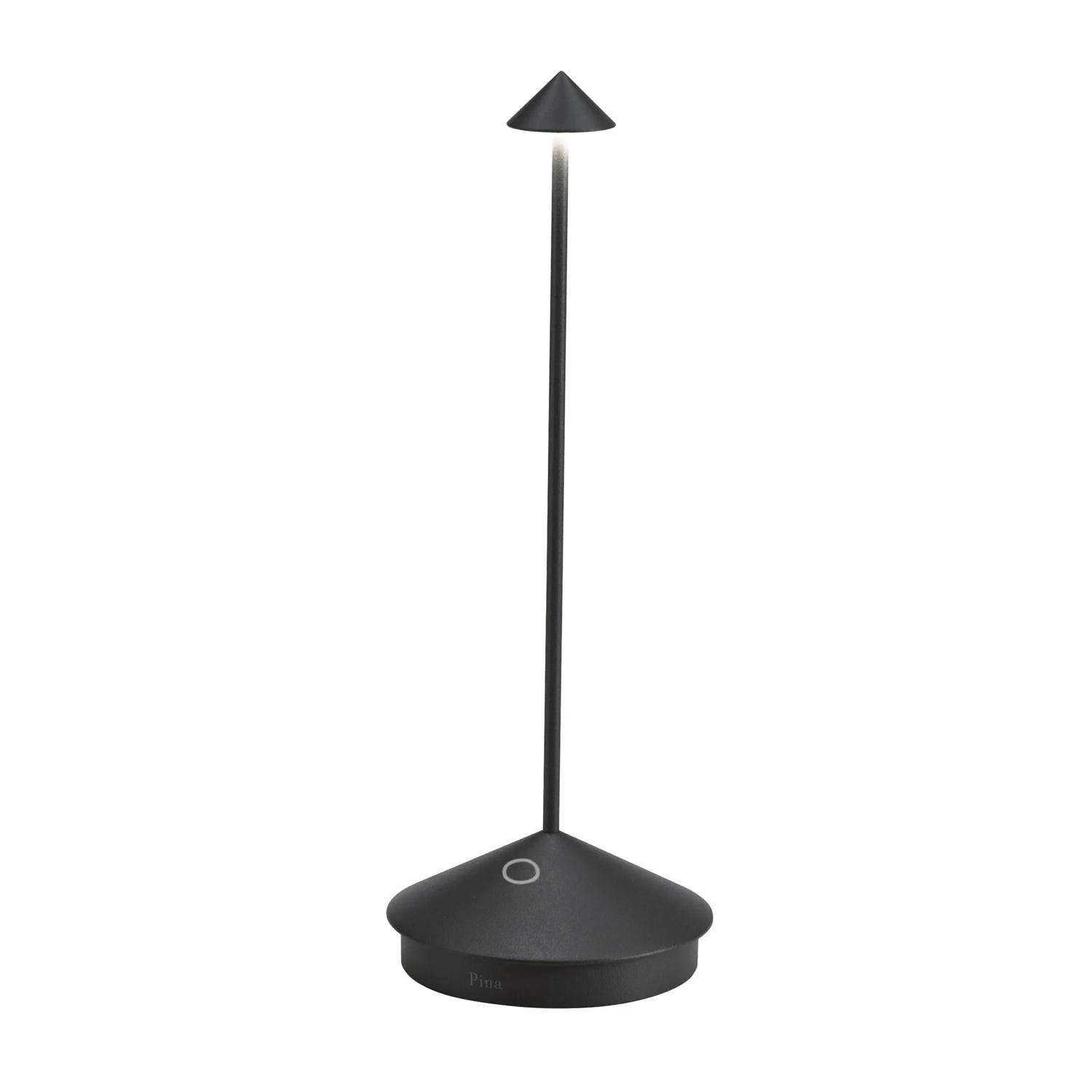 Zafferano Pina 11.4 In. Black Table Lamp