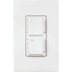 Lutron Maestro White 250 W Fan/LED Dimmer Switch 1 Pk