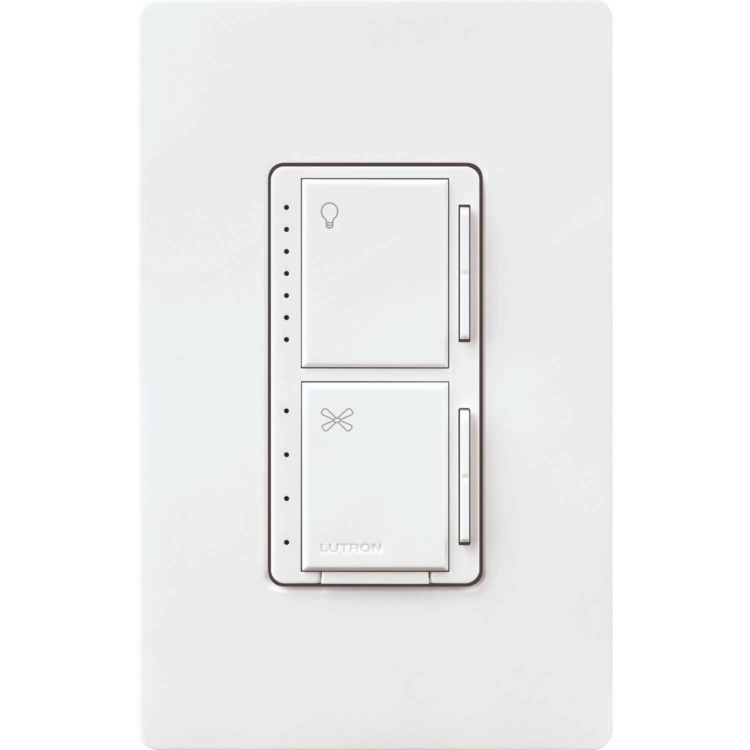 Lutron Maestro White 250 W Fan/LED Dimmer Switch 1 Pk