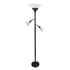 Elegant Designs 71 In. Restoration Bronze Floor Lamp With Reading Light