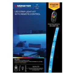 Monster Just Color It Up 6.5 Ft. L Multicolored Plug-In LED Mood Light Strip Kit With Adapter 1 Pk