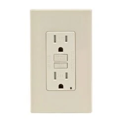 Leviton 15 Amps 125 V Light Almond Outlet/Wallplate 5-15R 1 Pk