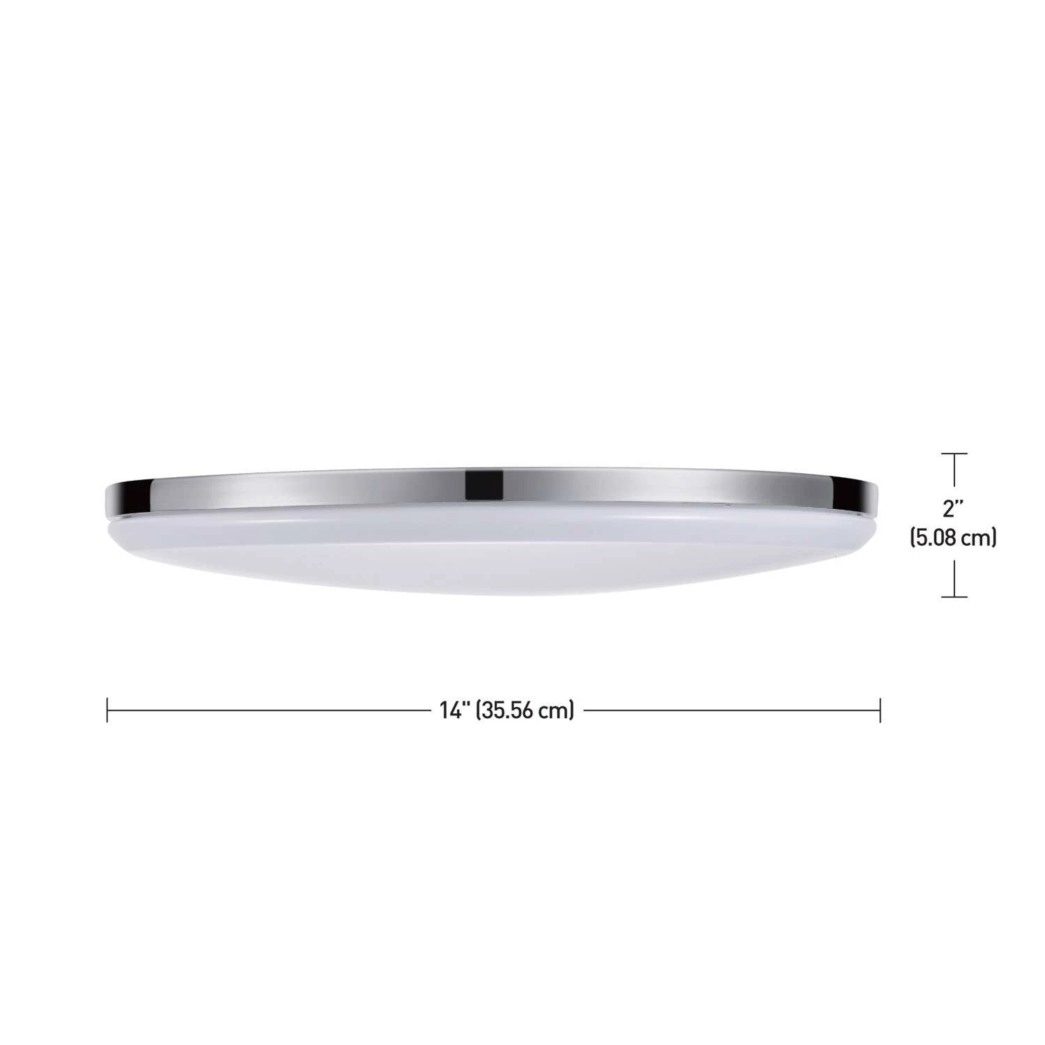 Globe Electric Ellington 2 In. H X 14 In. W X 14 In. L Chrome Ceiling Light - Image 3