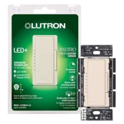 Lutron Maestro Light Almond 150 W 3-Way Dimmer Switch 1 Pk