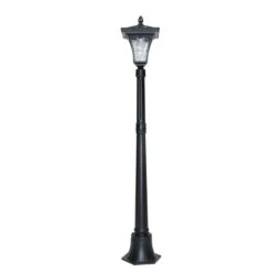 Sun-Ray Gloss Solar Powered 1 W LED Lamp Post 1 Pc