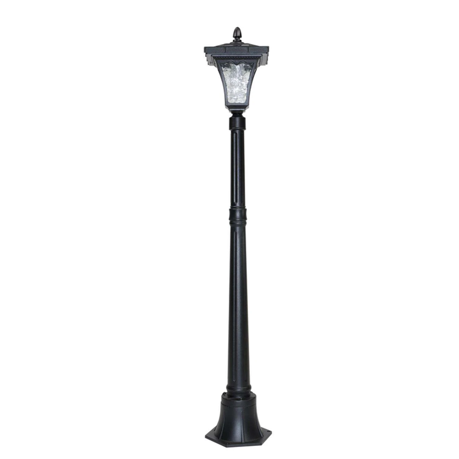 Sun-Ray Gloss Solar Powered 1 W LED Lamp Post 1 Pc
