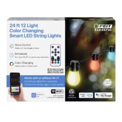 Feit Smart Home LED String Lights Multicolored 24 Ft. 12 Lights