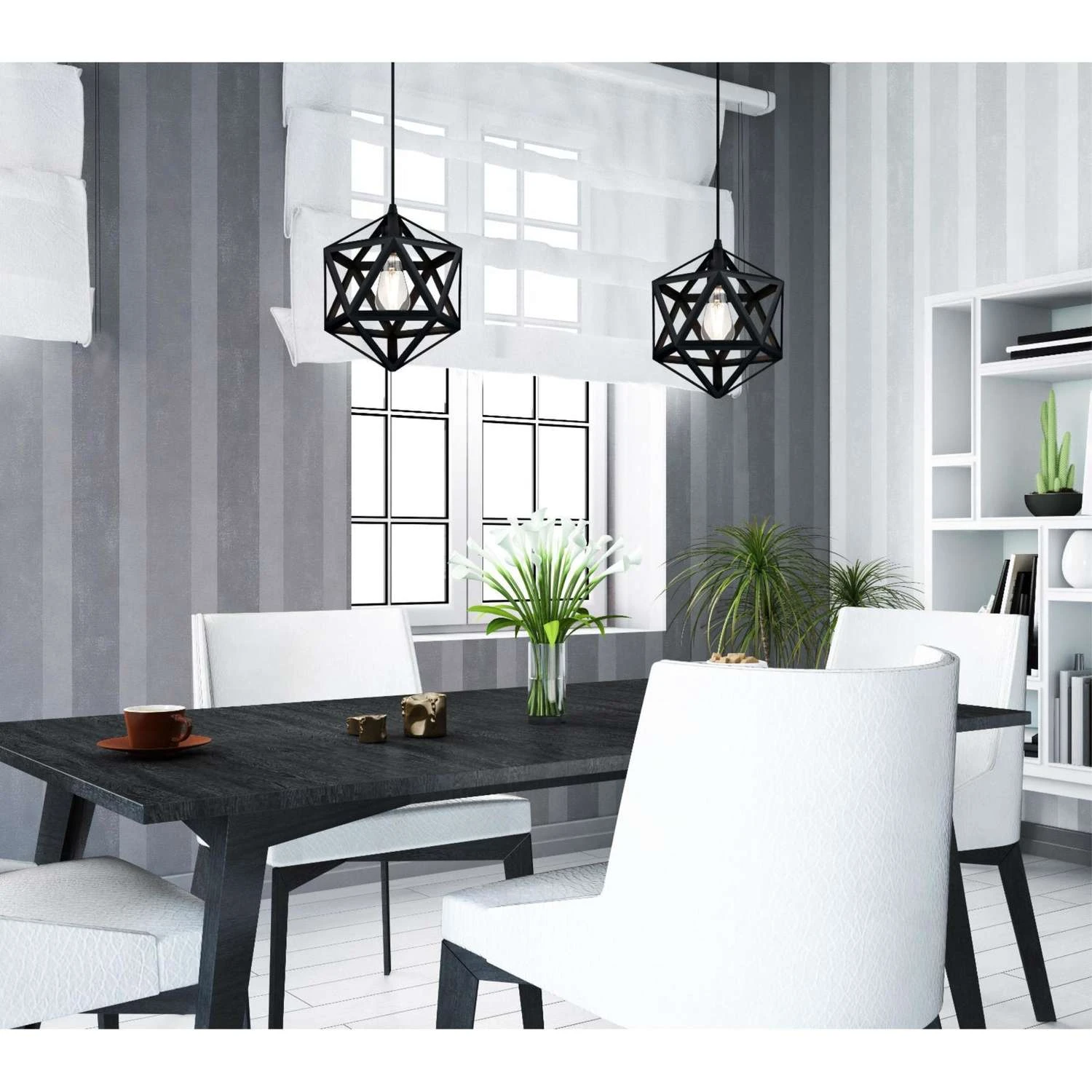 Westinghouse Geometric Matte Black 1 Lights Pendant Light - Image 2