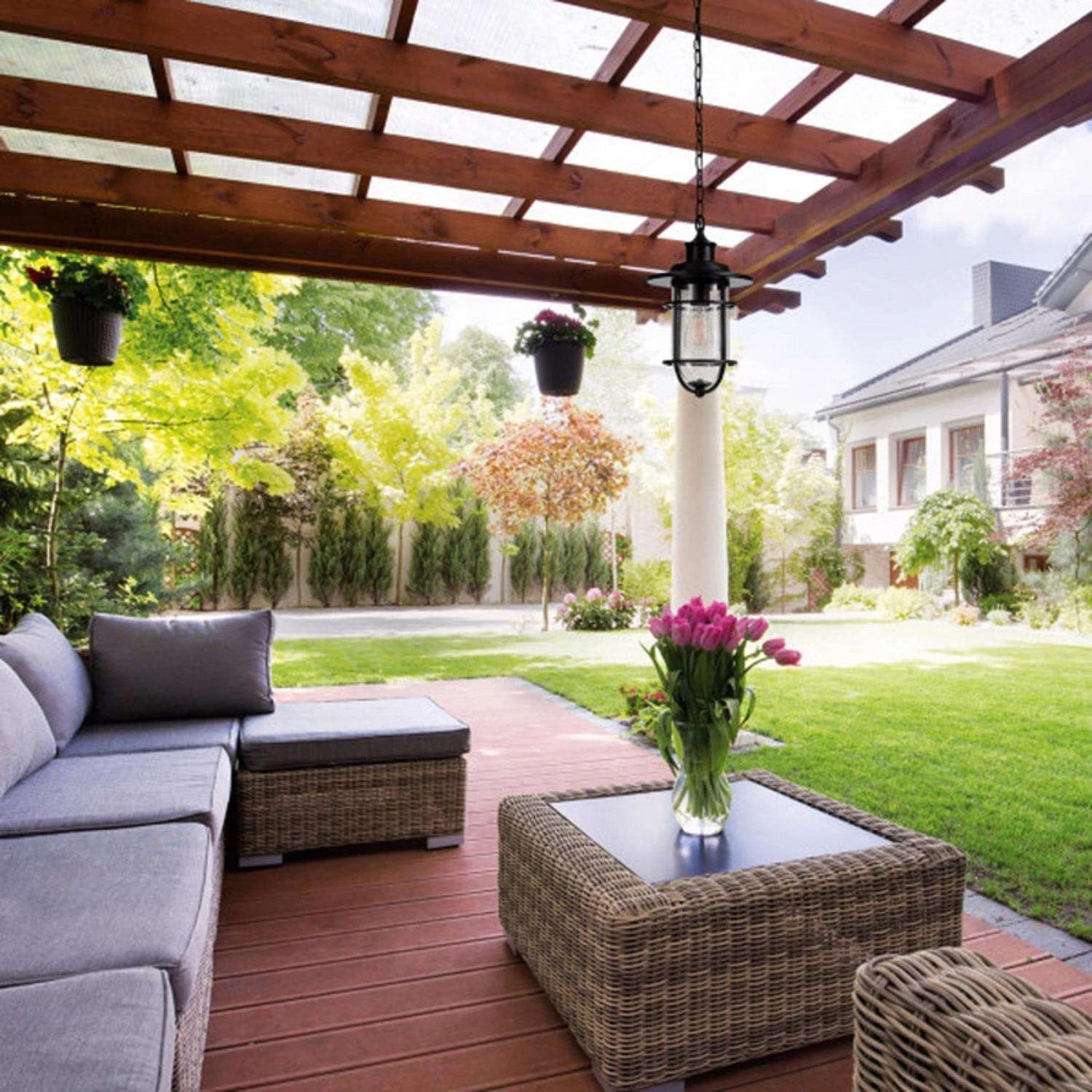 Globe Electric Turner Matte Black 1 Lights Pendant Light - Image 4