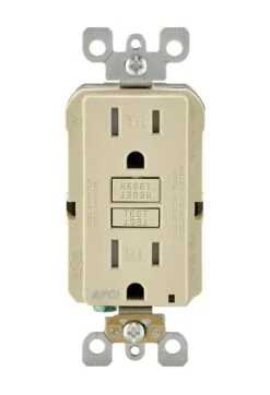 Leviton SmartlockPro 15 Amps 125 V Ivory AFCI Outlet 5-15R 1 Pk