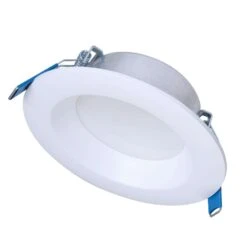 Halo White 4 In. W Plastic LED Canless Recessed Downlight 7.8 W