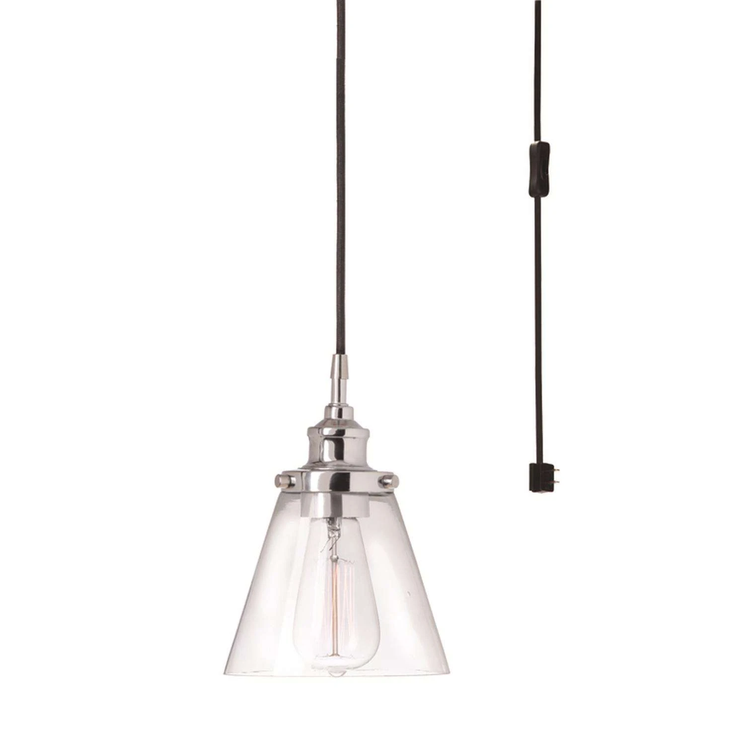 Globe Electric Parker Chrome Metallic 1 Lights Pendant Light - Image 2