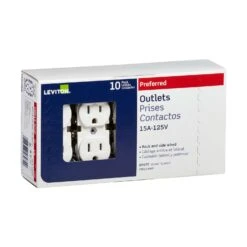 Leviton 15 Amps 125 V White Outlet 5-15R 10 Pk