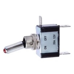 Jandorf 20 Amps Single Pole Toggle Automotive/Marine Switch Black/Silver 1 Pk