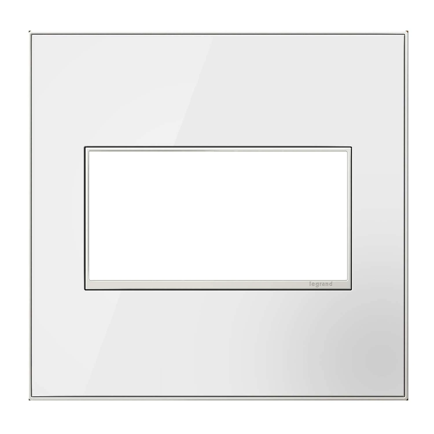 Legrand Adorne White 2 Gang Thermoplastic Nylon Decorator Wall Plate 1 Pk