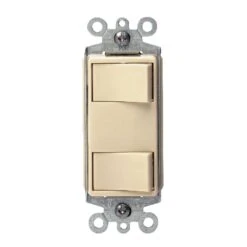 Leviton Decora 15 Amps Rocker Switch Ivory 1 Pk