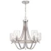 Westinghouse Barnwell Antique Ash And Brushed Nickel Silver 5 Lights Chandelier