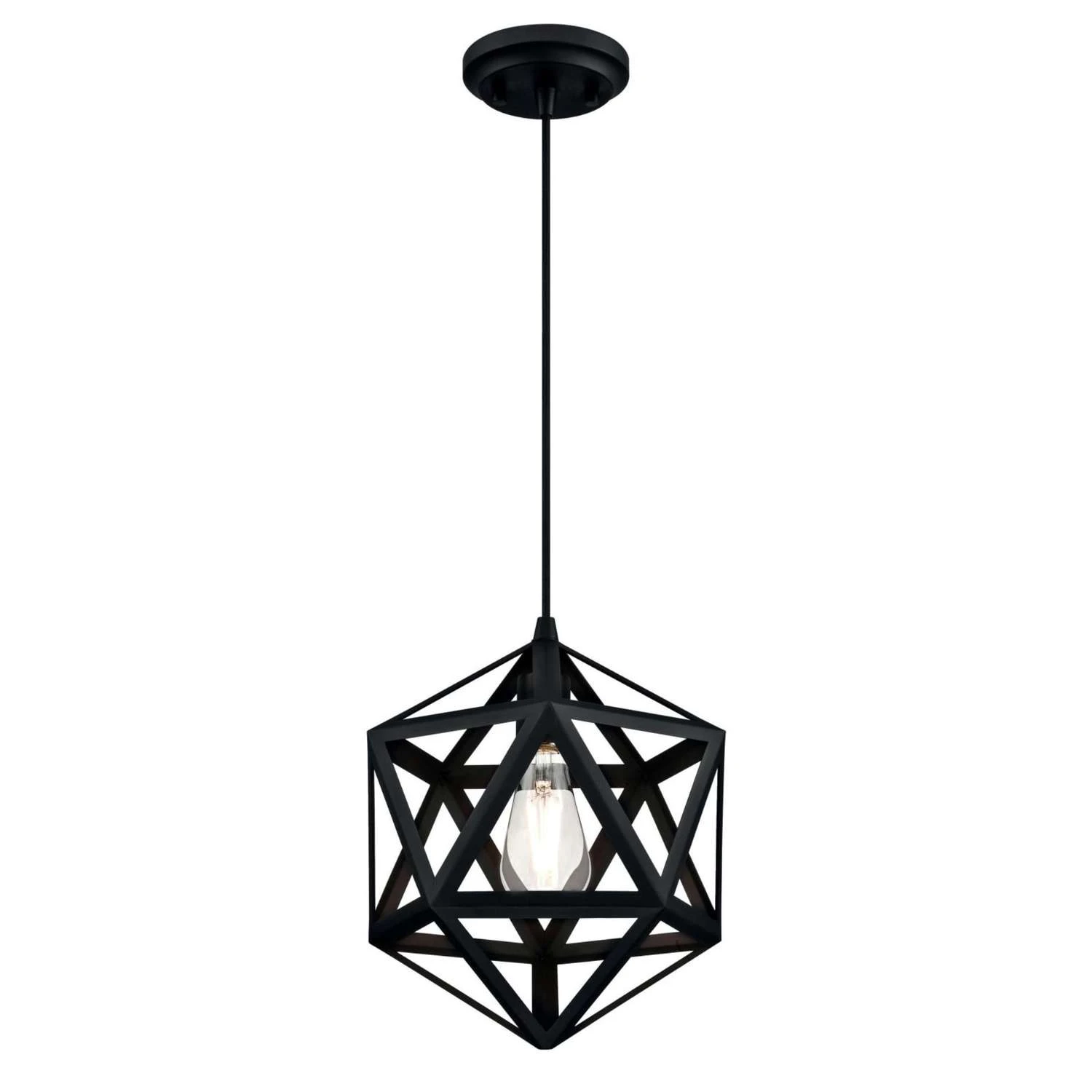 Westinghouse Geometric Matte Black 1 Lights Pendant Light