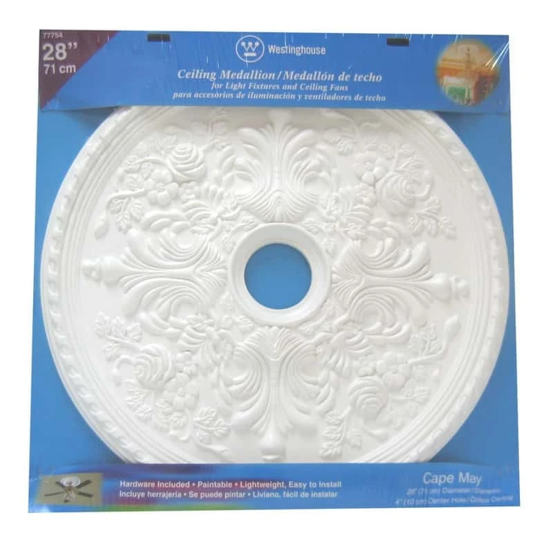 Westinghouse 28 In. D Semi-Gloss White Ceiling Medallion - Image 3