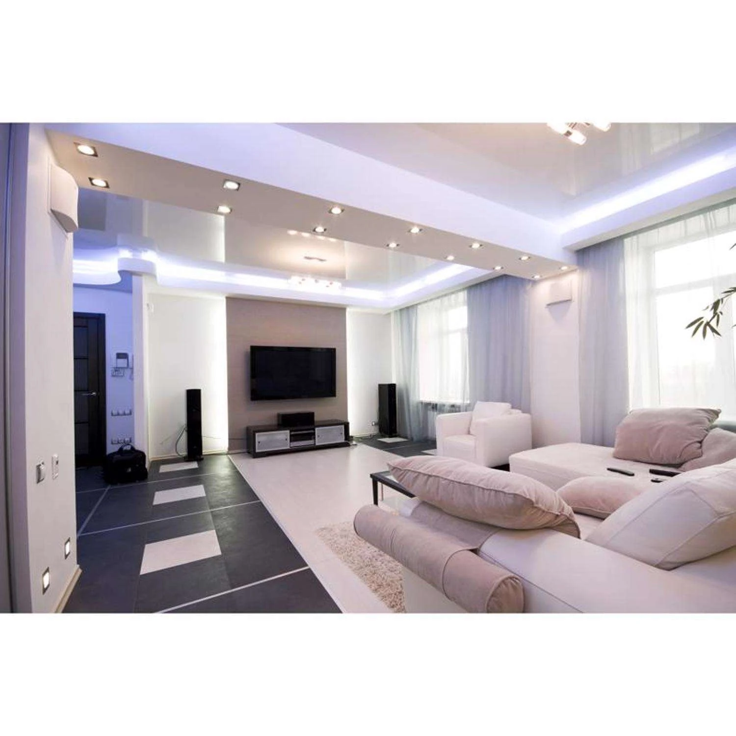 Feit EDGELIT 1.1 In. H X 11.2 In. W X 11.2 In. L Nickel Silver LED Flat Panel Light Fixture - Image 4