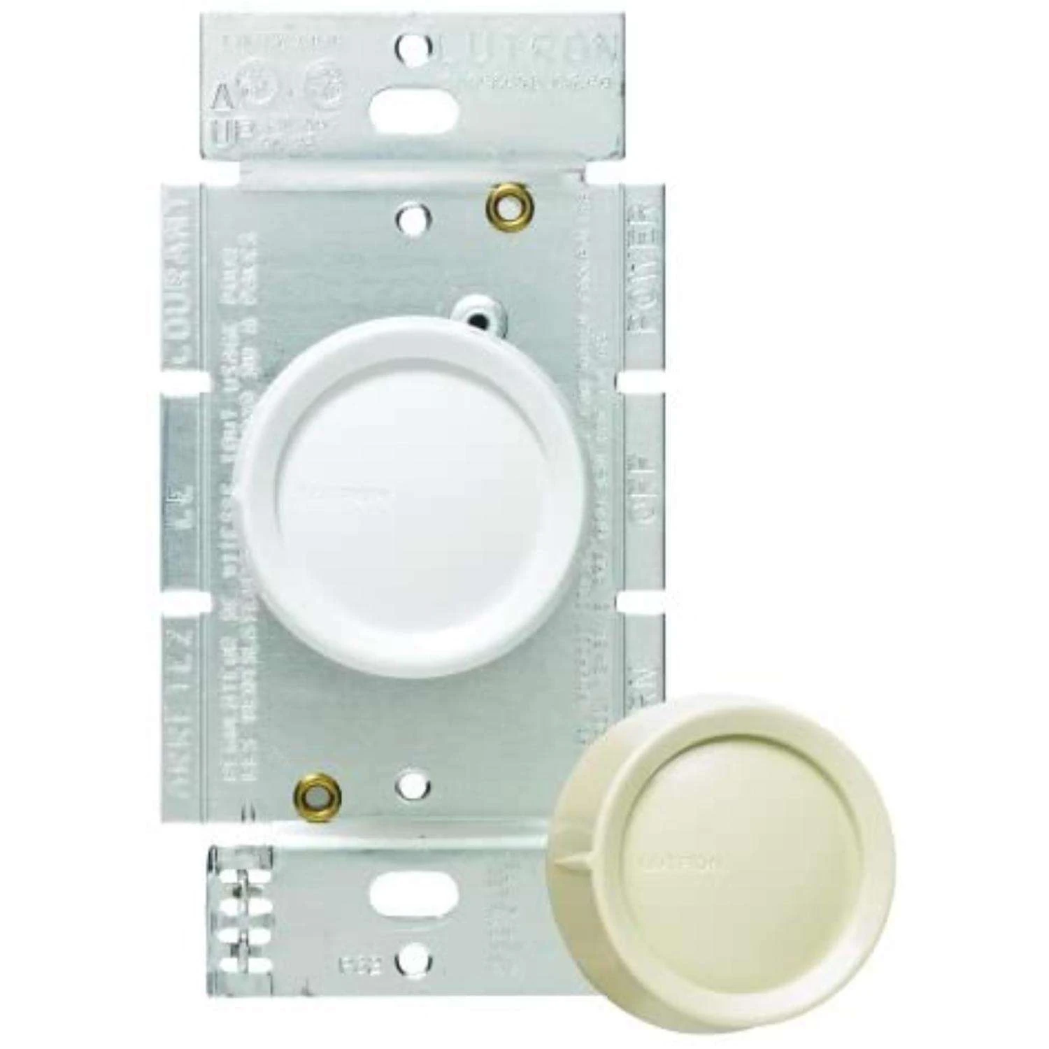 Lutron 5 Amps Single Pole Rotary Fan Control Ivory, White 1 Pk - Image 3