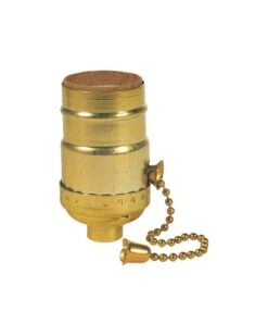 Westinghouse Brass Medium Base Pull Chain Socket 1 Pk