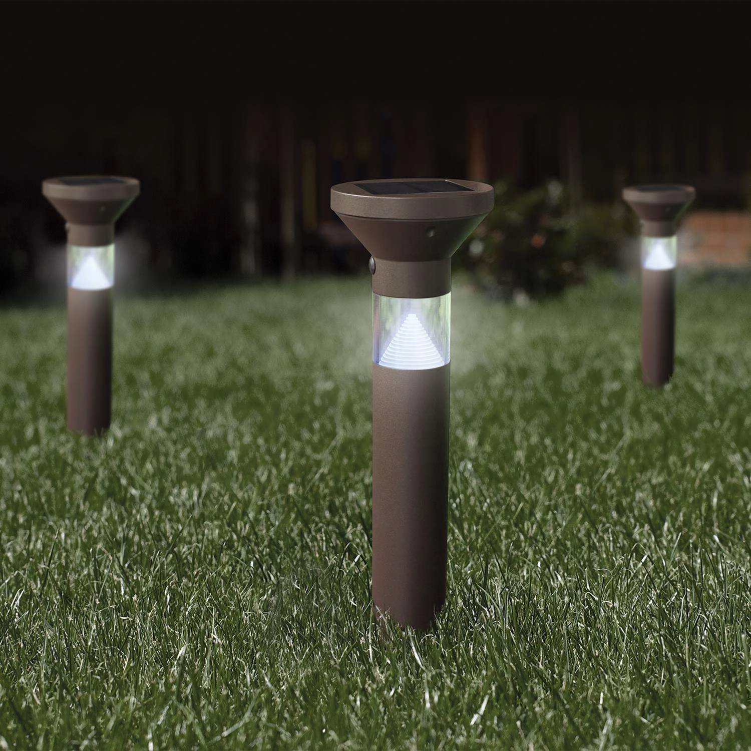 Feit OneSync Oil Rubbed Bronze Bronze Solar Powered 40 W LED Bollard Light 1 Pk - Image 7